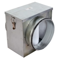 Kör csatlakozású légtechnikai szűrőbox, szűrőház (rövid) G4-es szűrővel